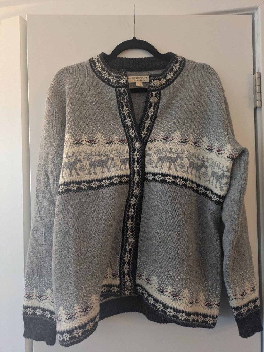 Baltic Inspirations Women's Vintage Wool Holiday Sweater Size Medium